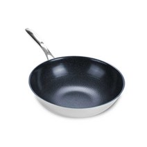 셰프마스터 통3중 엠보 세라믹코팅 스텐 궁중팬 웍, 28cm, 1개