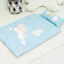 이지베이비 사계절 낮잠이불 분리형 + 패드 + 베개 + 일반 베개솜, 위키드블루