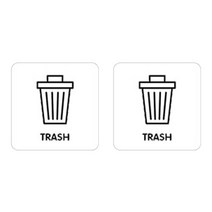 니즈웰 포맥스 픽토그램 안내 표지판, 4-13(휴지통), 2개