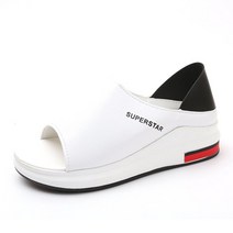 컬러 포인트 심플 샌들 4cm