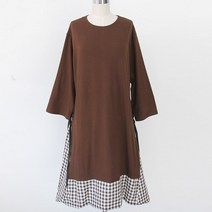 봉봉스토리 라운드 사이드 사각 임부복 원피스