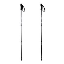 카르닉 카본 3단 원락 등산스틱 C-302 2p, 블랙, 1개