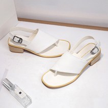 올나인 ANSHOES 스퀘어 단색버클 샌들힐