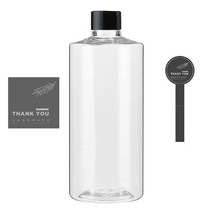 AC300 투명페트병 300ml + 검정캡 + 병라벨 LB11M + 봉인라벨 LB1124 세트, 20세트