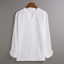 고스트리퍼블릭 남성용 루즈핏 노버튼 Y넥 긴팔 셔츠 MSH-522