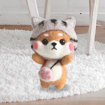 젊은이마켓 DIY 시바 니들 펠트 세트, 1세트, 냥이