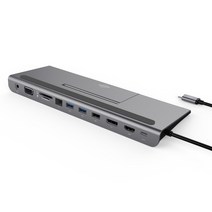 커네틱 멀티허브 USB-C 11in1 도킹스테이션 CFH-119GY, 그레이