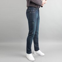 남성용 데일리 일자핏 워싱 청바지