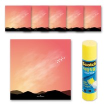 꼼꼬미 별자리 떡메모지 6p + 재접착풀 8g, 사수자리, 1세트