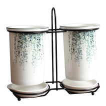 블럭마트 북유럽 주방 세라믹 식물 도자기 수저통, Type5, 1개