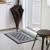 시나앤소모 클래식 고무현관 발매트, 그레이아이보리