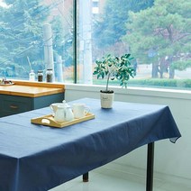 반디스토어 방수 식탁보, 네이비, 8인용(130 x 220cm)