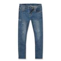 핫코드 남성용 허벅지 옆 데미지 워싱 스판 컷팅 청바지 HC2023