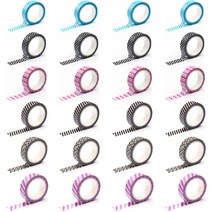 프린텍 디자인 줄무늬 마스킹테이프 6종 x 4p 세트, 블루슬래시, 블랙마운틴, 핑크썬더, 블랙슬래시, 블랙라인업, 퍼플슬래시, 1세트