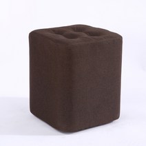 유앤미 심플 네모 스툴 DZ003 L, 브라운