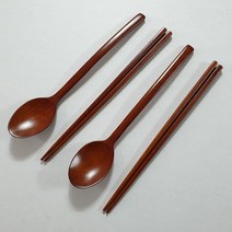 장미목 옻칠 수저 세트 235 60, 1세트, 숟가락 2p + 젓가락 2벌