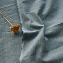 코튼빌 리브레 대폭 무지 바이오 워싱 린넨 원단 11수 2p, 블루스톤