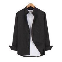 레이먼 남성용 베이직 옥스포스 오픈 카라 셔츠