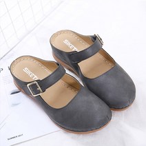 여성용 버클포인트 메리제인 슬리퍼