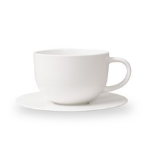 보울보울 볼볼 홈파티 시리얼 라떼 머그 450ml + 소서 세트, 밀크화이트, 1세트