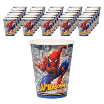 마블 스파이더맨 코믹패턴 종이 파티컵 290ml, 50개입, 1박스