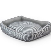 파스텔펫 스트라이프 강아지방석 사각, 혼합색상