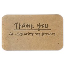 도나앤데코 미엘 크라프트 라운드사각 생일메모 스티커 6 x 3.5 cm 035, 120개