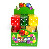 큐브팝 주사위팝 막대사탕 딸기향 33g x 4p + 사과향 33g x 4p + 오렌지향 33g x 4p 세트, 1세트