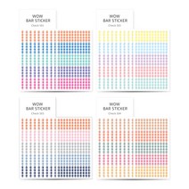 왈가닥스 와우 바 스티커 4종 x 10p, 체크 A, 1세트