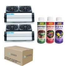 수아쿠아 노블 쿨링팬 각도조절 2구 2p + 걸이식 2p 물환수 120ml x 3종 세트, 1세트