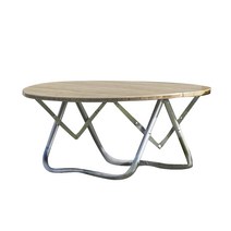 그라비티캠프 우드 써클테이블 + 가방, 내추럴 브라운