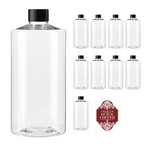 투명 검정캡 페트병 AC750 750ml + 병라벨 스티커 LB2M 세트, 10세트