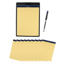 OXFORD 가죽 보드 A4 + 리갈패드 A4 40매 10p + 펜 세트, 블랙, 1세트