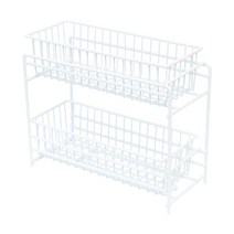 엠에스리빙 2단 슬라이딩 주방선반, 화이트