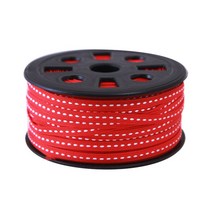 봄91 스티치 리본 5mm, KS 23 레드, 90m