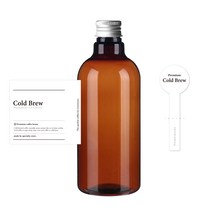 AN320갈색 페트병 320ml + 실버캡 + 클래식콜드브루 병라벨 + 봉인라벨, 1세트