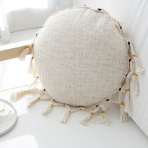 마켓비 BOMEMI 테슬 쿠션 D40, 내추럴