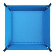 콩 K Items 가죽 사각 접이식 다용도 트레이, 블루, 1개