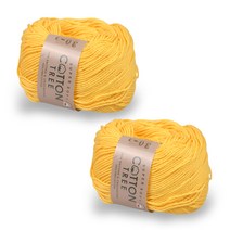코튼트리 순면 뜨개실 45g x 2p, 30 옐로우