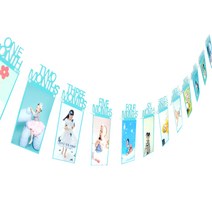 마켓감성 갤러리 가랜드 4p, 블루