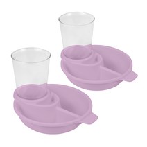 마이리브앳홈 멀티 플레이트 디저트 접시 세트, 퍼플, 2세트