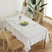 몽트노블 로맨틱 레이스 식탁보, 화이트, 150 x 180cm