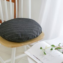 까사베르데 스트라이프 원형 방석 솜포함