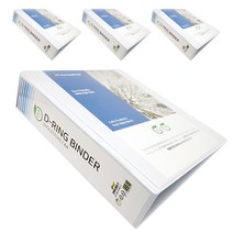 에코피피 친환경 PP D링 바인더 3공 7cm A4, 백색, 4개