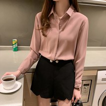 루나걸 클러드 심플 셔츠