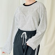 반에이크 여성용 요거트 단가라 티셔츠