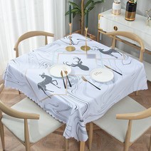 알럽홈 주방 패브릭 정사각 식탁보, Type2, 100 x 100 cm