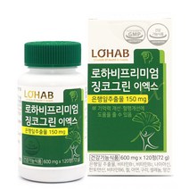 LOHAB 프리미엄 징코그린 이엑스 72g, 120정, 1개