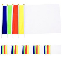 파티해 응원 깃발 5종 x 6개입 세트, 레드, 옐로우, 그린, 블루, 화이트