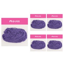 유니아트 6000 칼라면사 끈, 보라, 5개